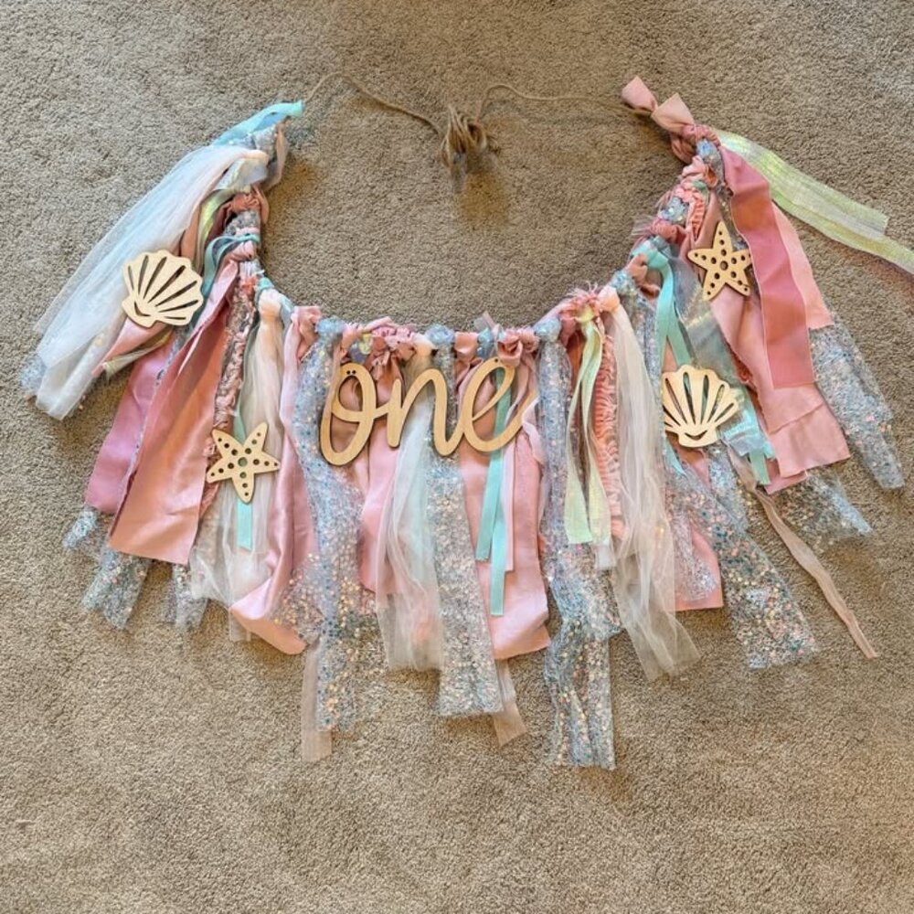 Under the Sea 1st Birthday Highchair Banner